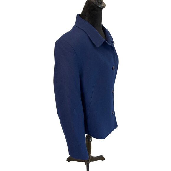 NWT Vintage Talbot's Women's Wool Navy Blue Button Down Career Jacket XL - Picture 3 of 7